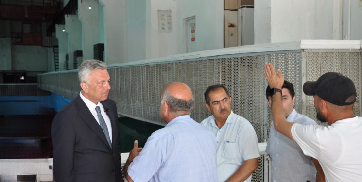 İcra başçısı rayonun əkin sahələrini suvarma suyu ilə təmin edən “Maşın qolu” nasos stansiyasına baxış keçirib.